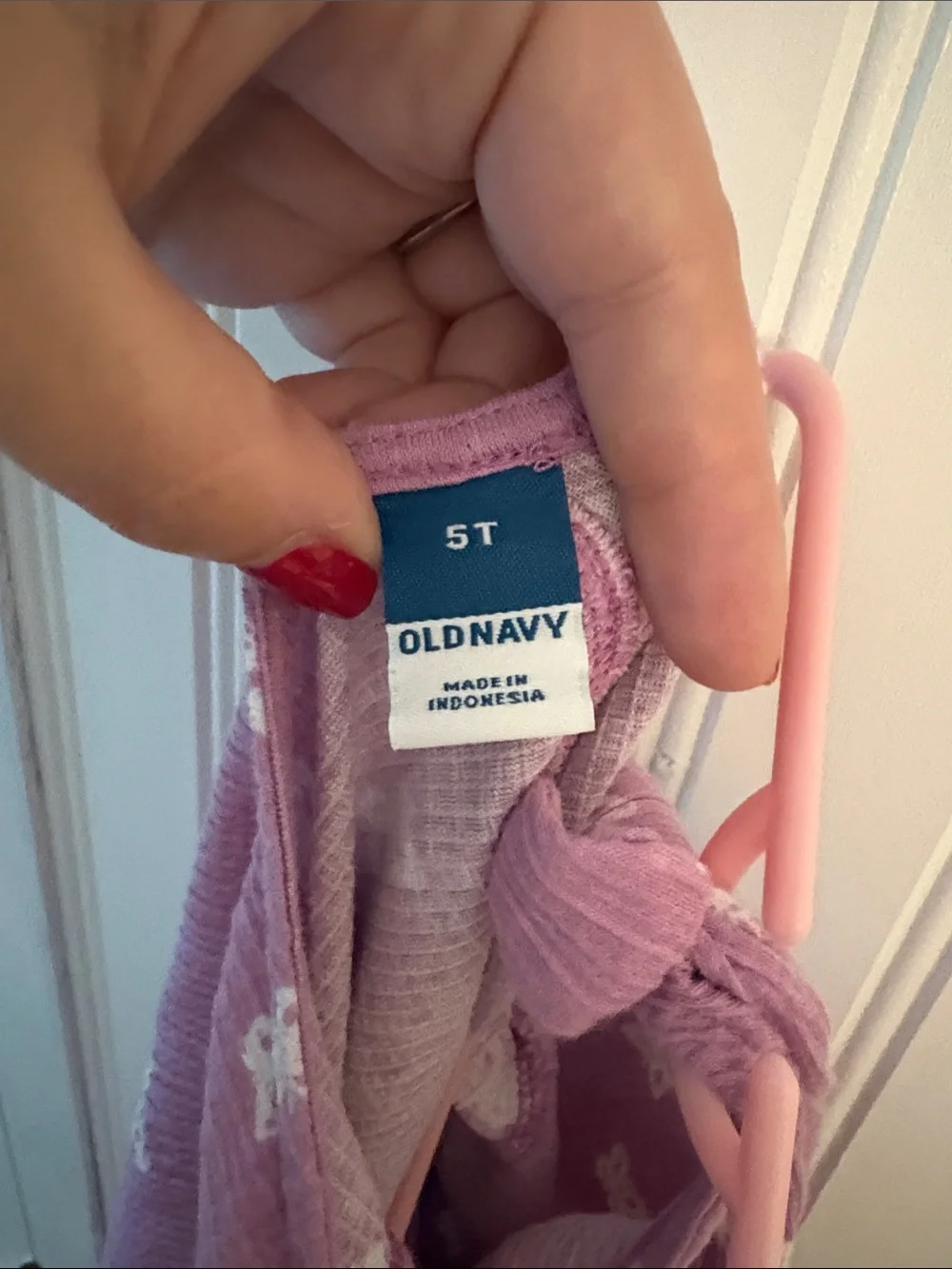 Old Navy Purple Butterfly Tie-Shoulder Pajama Jumpsuit size 5